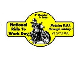 Ride to Work Day sticker in aid of DSI