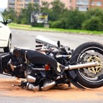crashed motorbike