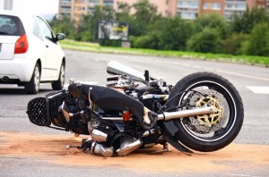 crashed motorbike