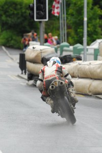 Dublin's Andy Farrell exits Athea Village before heading uphill to the start finish line