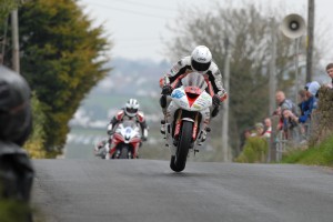 Michael Pearson ahead of William Dunlop Cookstown 100