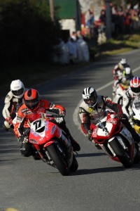 Ryan Farquhar ahead of Michael Dunlop Michael Pearson and Adrian Archibald Killalane