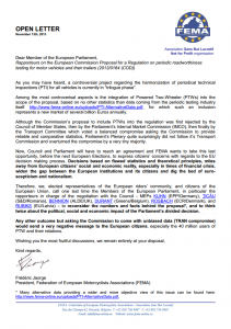 FEMA open letter to MEP's, November 2013